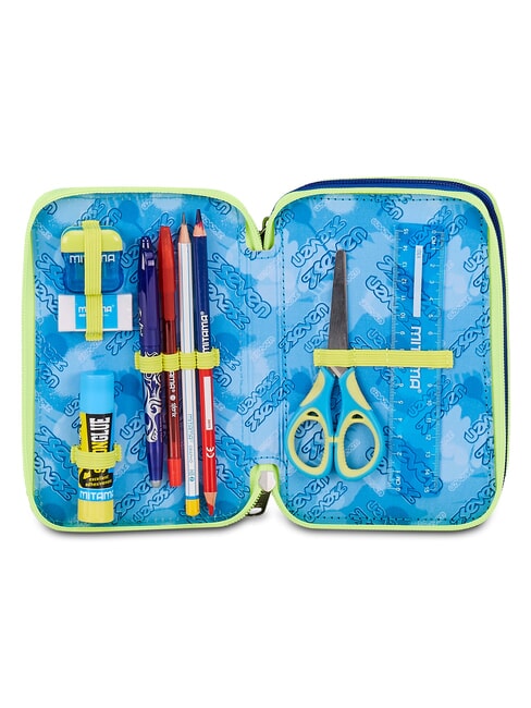 BLU FUSION Pencil Case with School Kit fluffy turquoise - Cases and Accessories