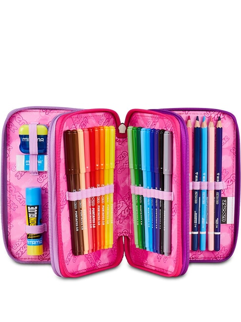 BUZZY NOTE GIRL Pencil Case with School Kit CYCLAMIN - Cases and Accessories
