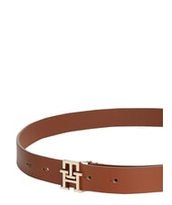 TOMMY HILFIGER TH LOGO Leather belt cognac - Belts - 3