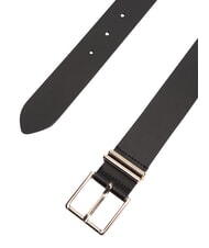 TOMMY HILFIGER TH SQUARE Leather belt black - Belts - 4