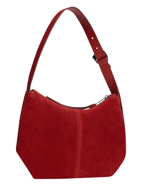 TJW SLOUCHY Shoulder bag, in suede leather Arizona Red - Women&rsquo;s Bags