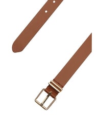 TOMMY HILFIGER TH SQUARE Leather belt cognac - Belts - 3
