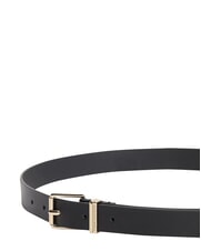 TOMMY HILFIGER TH SQUARE Leather belt black - Belts - 3