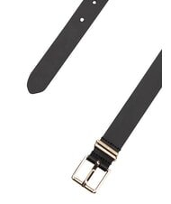 TOMMY HILFIGER TH SQUARE Leather belt black - Belts - 4