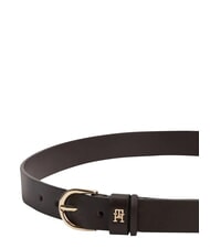TOMMY HILFIGER ESSENTIAL EFFORTLESS Leather Belt Made in Italy brown fondant - Belts - 3
