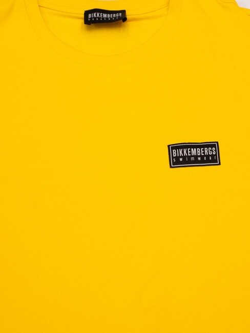 BASIC Short-sleeved, crew-neck T-shirt yellow - T-shirt