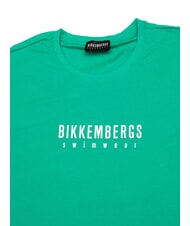 BIKKEMBERGS ICONIC Cotton T-shirt, short sleeve green - T-shirt - 2