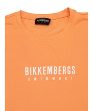 BIKKEMBERGS ICONIC Cotton T-shirt, short sleeve salmon - T-shirt - 2
