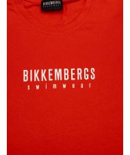 BIKKEMBERGS ICONIC Cotton T-shirt, short sleeve red - T-shirt - 2