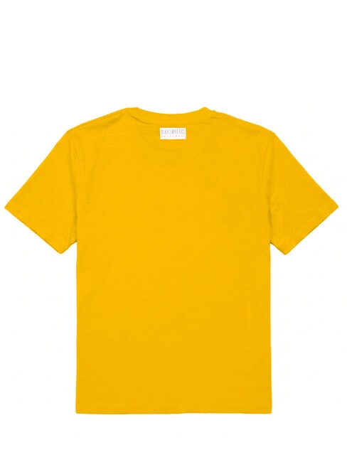 BASIC Short-sleeved, crew-neck T-shirt yellow - T-shirt