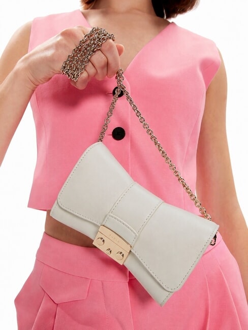 METROPOLIS Mini leather shoulder bag Marshmallow - Women&rsquo;s Bags