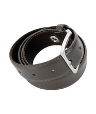 TIMBERLAND CLASSIC Saffiano leather belt, can be shortened dark brown - Belts - 3