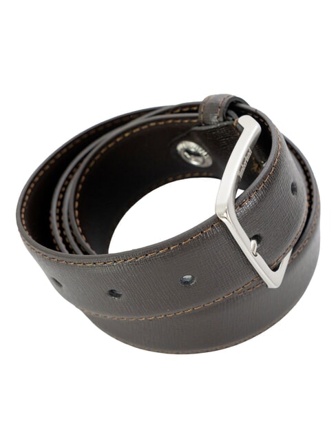 CLASSIC Saffiano leather belt, can be shortened dark brown - Belts