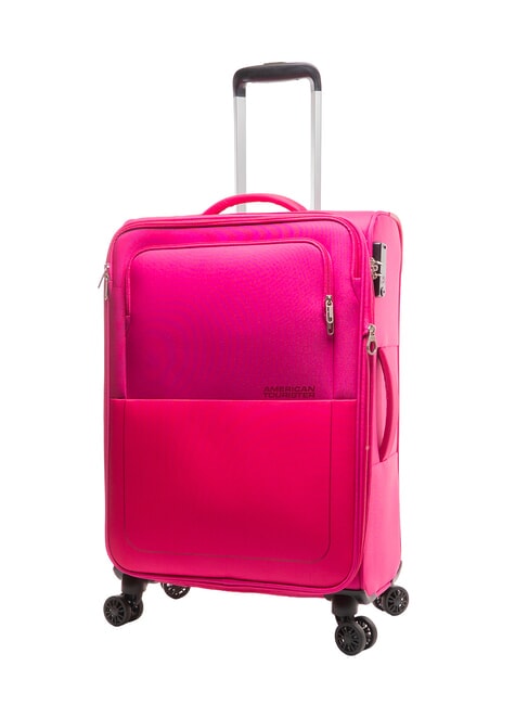 AIR WAVE Medium Trolley, Expandable berry blast - Semi-rigid Trolley Cases
