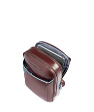 PIQUADRO BLUE SQUARE  iPad Mini bag MAHOGANY - Over-the-shoulder Bags for Men - 4