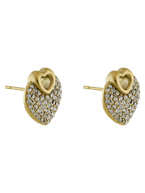 CRAZY IN LOVE Steel earrings yellow gold - Earrings