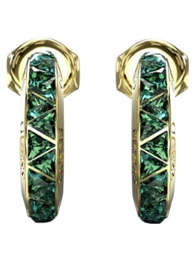 TRINITY Steel earrings yellow gold/violet - Earrings