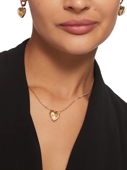 MON AMOUR Steel necklace yellow gold - Necklaces
