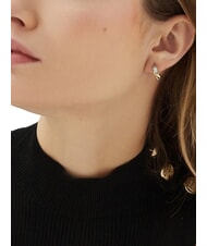 GUESS TWIST Steel earrings yellow gold/rhodium - Earrings - 3