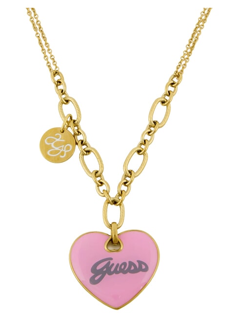 VINTAGE Steel necklace yellow gold/pink - Necklaces