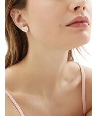 GUESS AMORE Steel earrings yellow gold/white - Earrings - 3