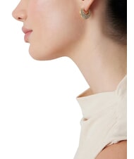 GUESS CRAZY IN LOVE Steel earrings yellow gold - Earrings - 4