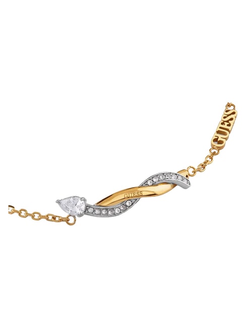 TWIST Braided bracelet, in steel yellow gold/rhodium - Bracelets