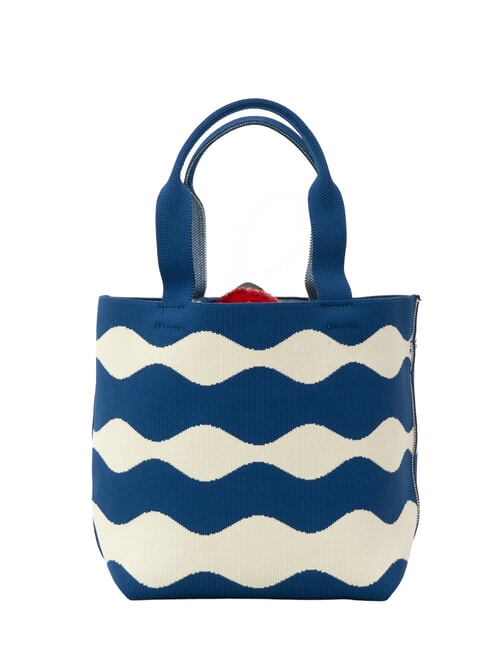 KNITTED Handbag, with shoulder strap cream/navy - Women&rsquo;s Bags