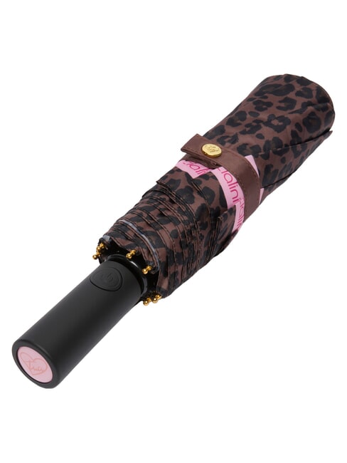 BASIC Mini umbrella with automatic opening leopard - Umbrellas