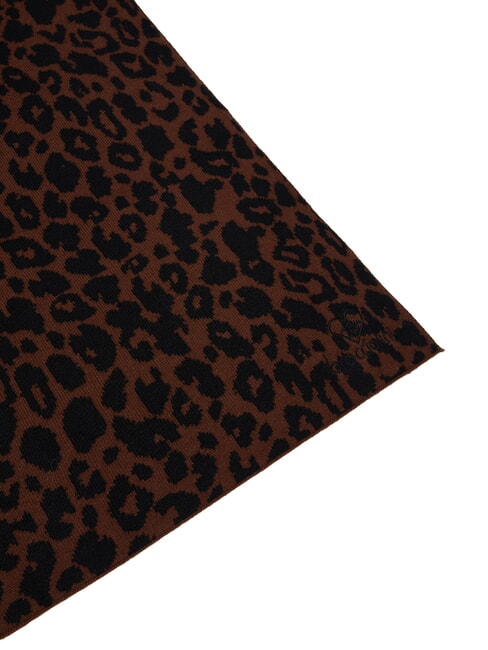 COLD WEATHER Scarf with embroidered logo leopard - Scarves