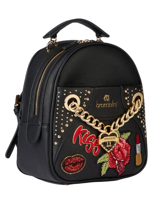 ROCK Backpack with embroidered patches black - Women&rsquo;s Bags