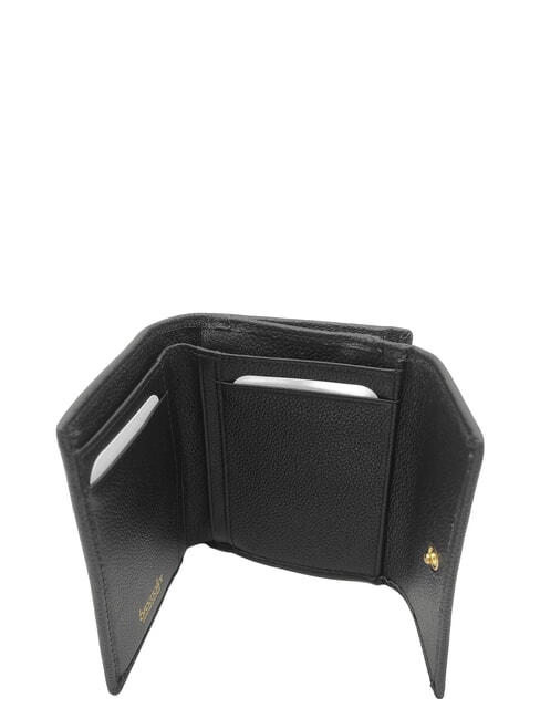 BASIC Small leather wallet with flap black - Women&rsquo;s Wallets