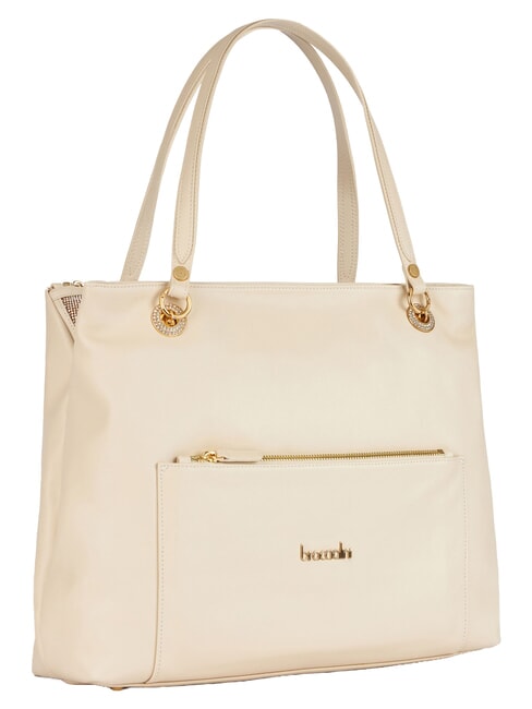 NORA Leather shoulder bag with pocket beige - Women&rsquo;s Bags