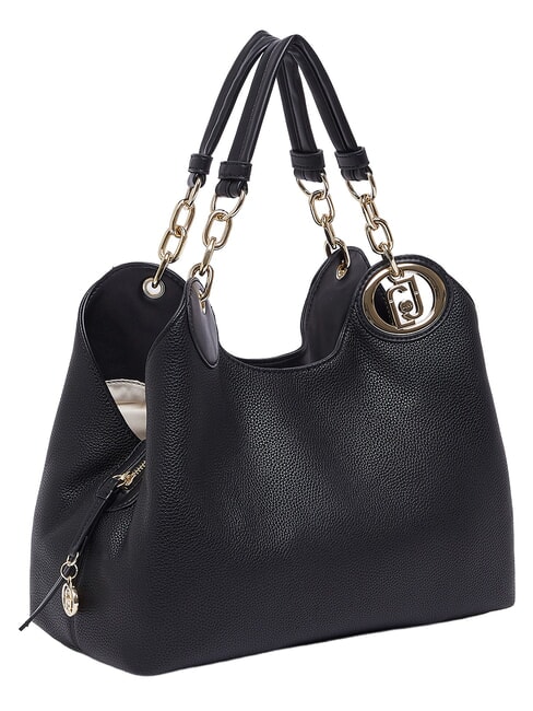 FAIZA Handbag, with shoulder strap black/steel - Women&rsquo;s Bags