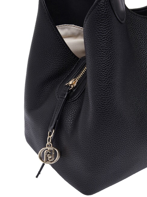 FAIZA Handbag, with shoulder strap black/steel - Women&rsquo;s Bags