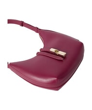 FURLA GOCCIA Hammered leather shoulder bag rhododendron - Women&rsquo;s Bags - 5