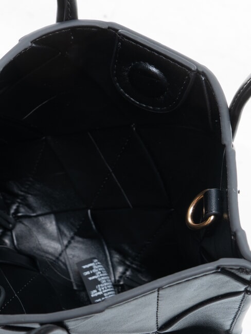 WOVEN Handbag with shoulder strap on black - Women&rsquo;s Bags