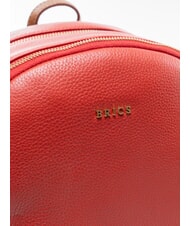 BRIC&rsquo;S CREMONA Leather backpack, two compartments Red - Women&rsquo;s Bags - 4