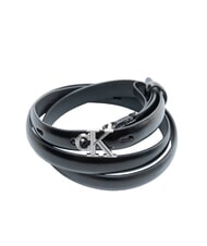 CALVIN KLEIN ROUND CK BUCKLE Leather belt ck black / antique nickel - Belts - 3