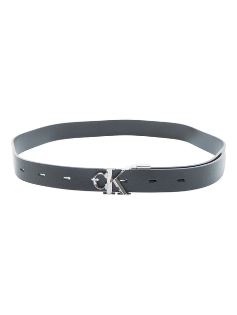 CK HARDWARE Reversible leather belt on black - Belts