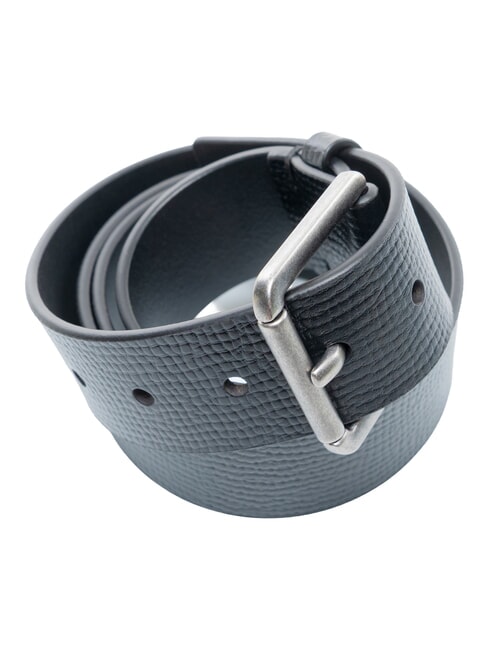 CASUAL ROLLER Leather belt black/antique silver - Belts