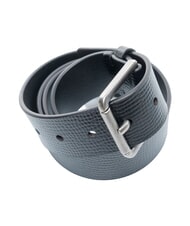 CALVIN KLEIN CASUAL ROLLER Leather belt black/antique silver - Belts - 3
