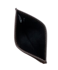 CALVIN KLEIN RAISED LOGO Flat leather card holder - Men&rsquo;s Wallets