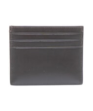 CALVIN KLEIN RAISED LOGO Flat leather card holder ck dark brown - Men&rsquo;s Wallets - 3