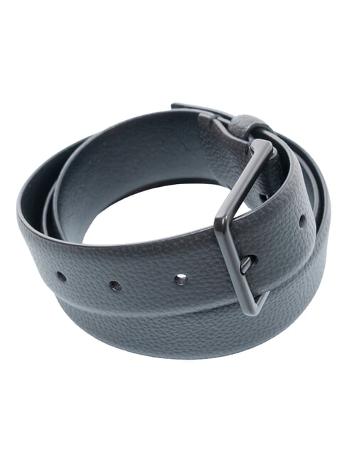 WARMTH BUCKLE Leather belt black/matte black - Belts