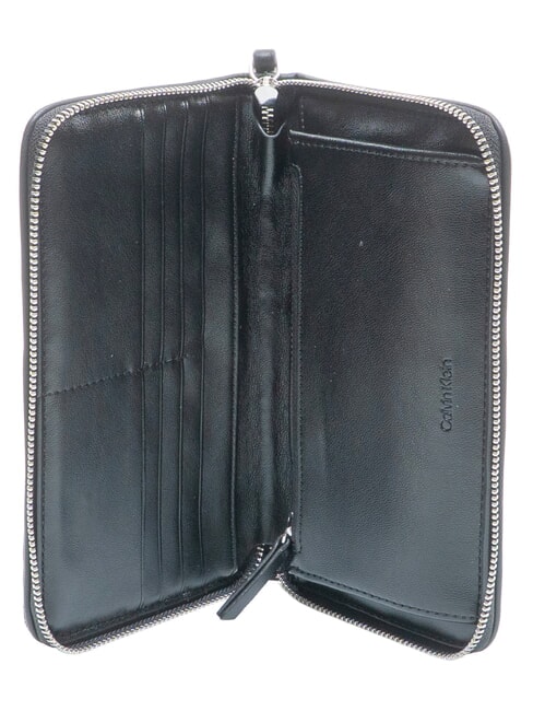 EMBLEM AOP Large zip-around wallet lotus beige / black aop - Men&rsquo;s Wallets