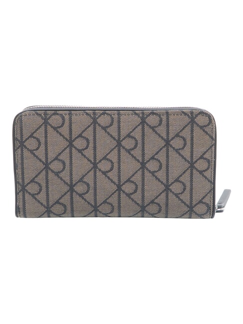 EMBLEM AOP Large zip-around wallet lotus beige / black aop - Men&rsquo;s Wallets