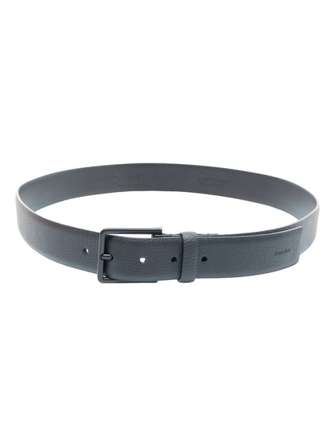 WARMTH BUCKLE Leather belt black/matte black - Belts