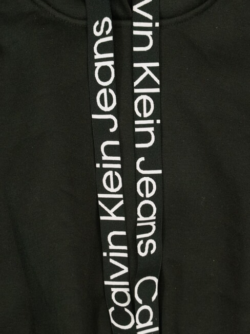 CK JEANS Hooded dress ck black/bright white - Woman Clothes