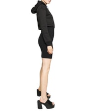 CALVIN KLEIN CK JEANS Hooded dress ck black/bright white - Woman Clothes - 6